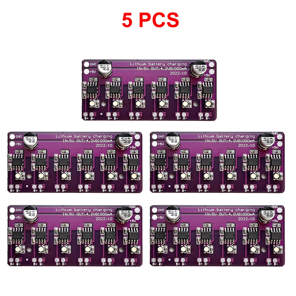 Charging Module PCB Circuit Board Charger Array 5V Input for 18650 4.2V ...