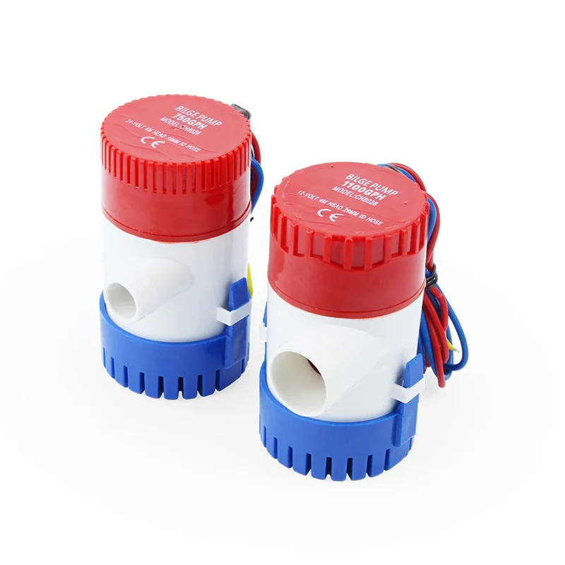 

Mini Electric Submersible Boat Marine Bilge Pump DC12V/24V 350/500/750/1100 GPH With Float Switch Sensor