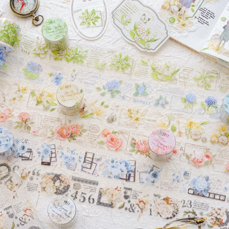 Mr.Paper 200cm Flower Language Tape For Fresh Plant Decoration Stickers,