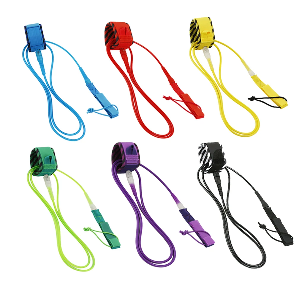 7MM6FT Paddle Leash Surf Leash Surfboard Leash Smooth Steel Swivel Surfing Leg Rope Smooth Steel Paddle Board Leashes