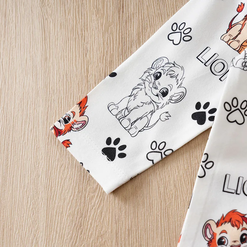 3PCS Lion Print Baby Set 4