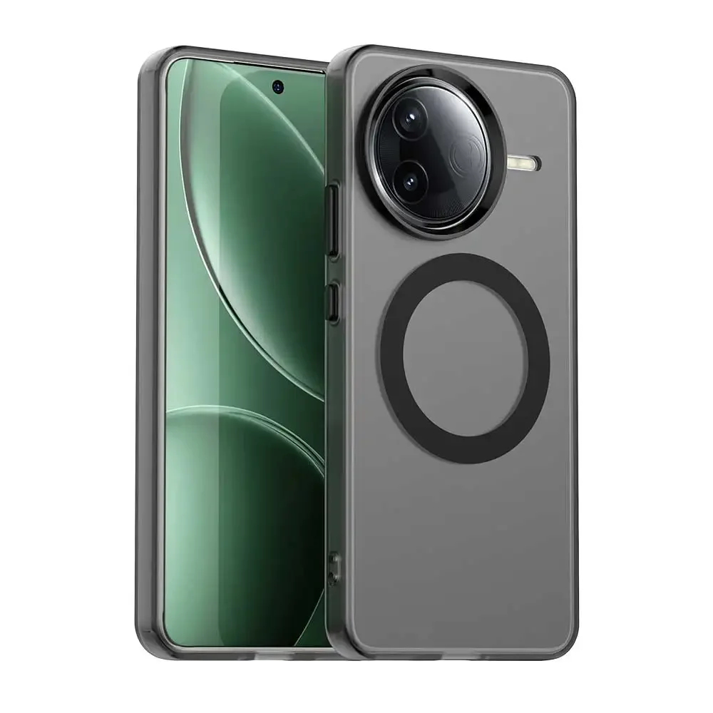 Enhanced Magnetic Wireless Charging Translucent PC Phone Cover with Candy Bumper