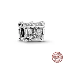 925 Sterling Silver 2021New Ocean Treasure Chest Charm Suitable For 3mm Bracelets&Bangle Making Fashion DIY Jewelry For Women