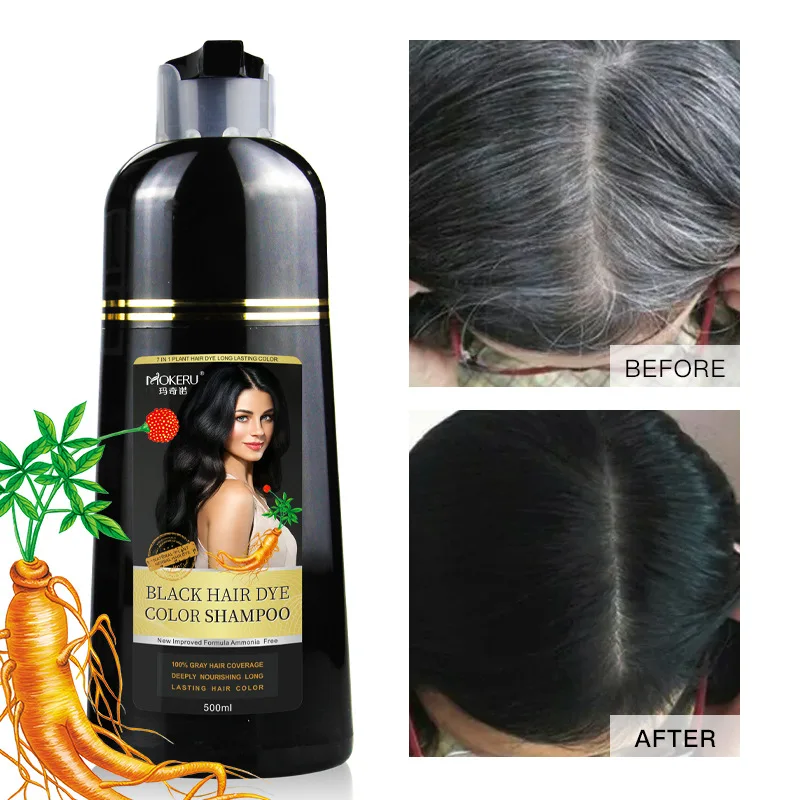 

New MOKERU Ginseng Hair Dye Household Plant One Black Hair Dye Cream
