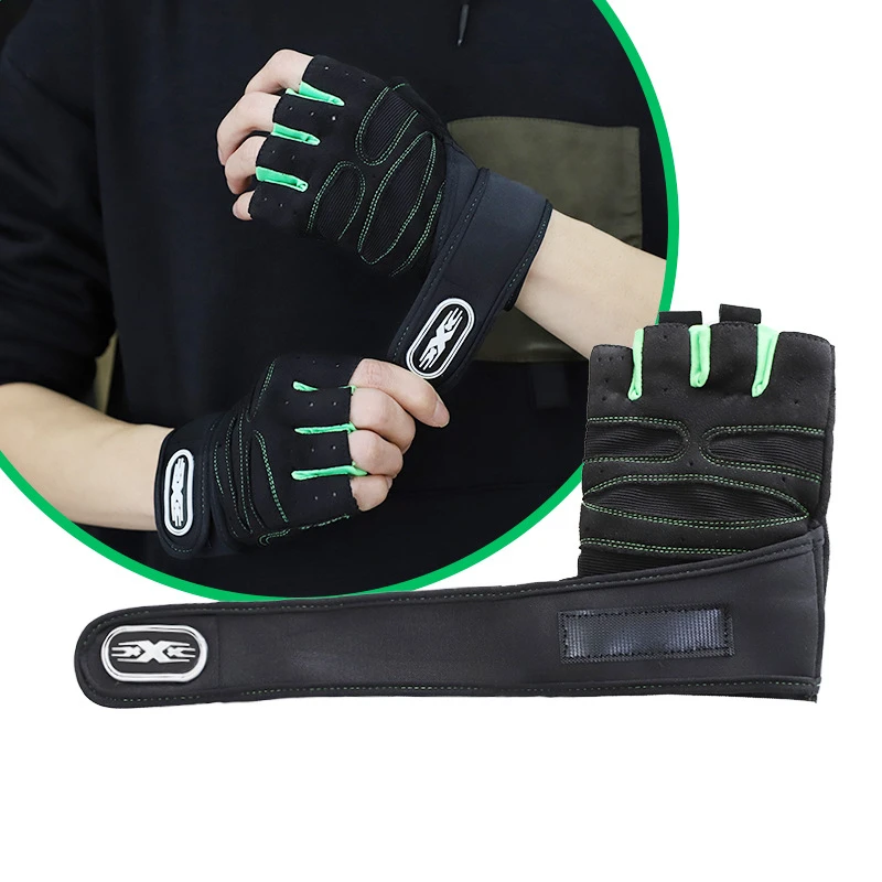 Gym Gloves Fitness Heavyweight Training Gloves Men Women Body Building Half Finger Non-Slip Gloves Wrist Weightlifting Sports 6