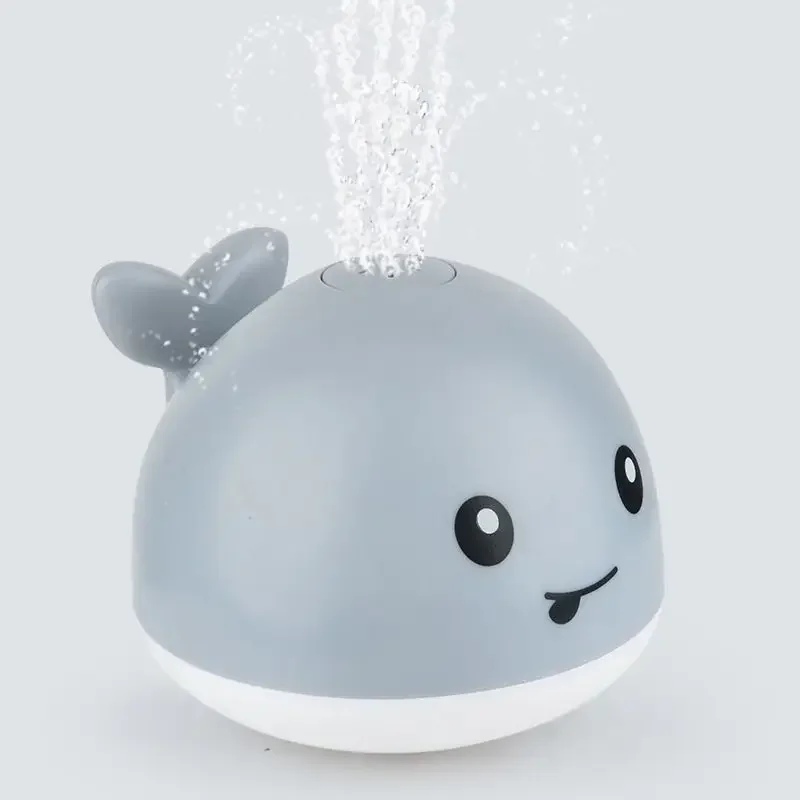 Baby Shower Simulation Plastic Whale Shape Fully Automatic Sensing Led Light Bulb Creative Water Spray Children's Birthday Gift 3