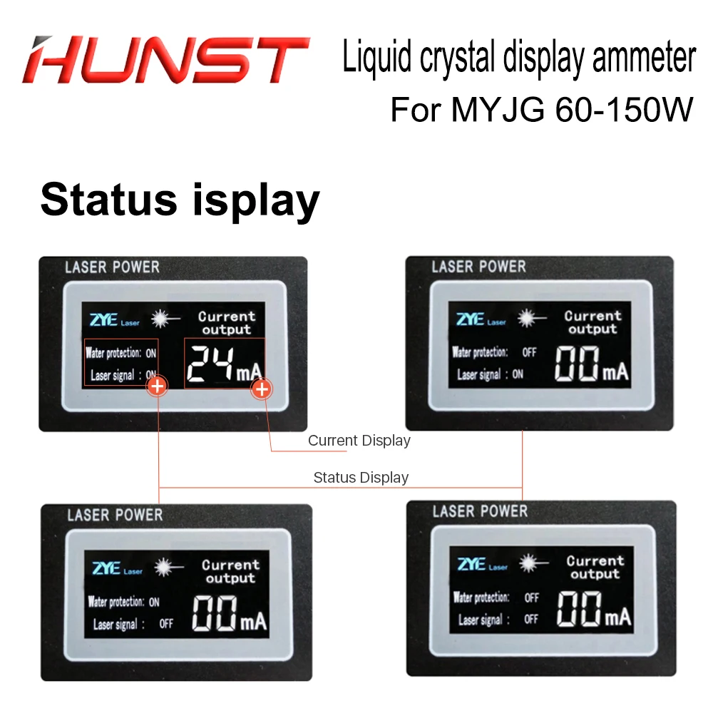 HUNST LCD 디스플레이 전류 계량기 테스트용 CO2 레이저 전원 공급 장치, 외부 화면, DIY MYJG 시리즈 모니터 장비 부품