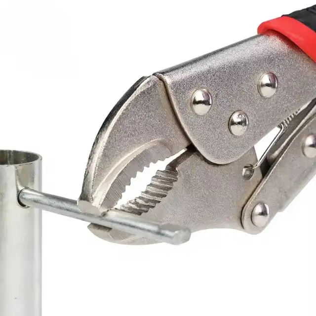 Pinza di bloccaggio da 5 pollici Pinza di bloccaggio Pinza a mascella curva Pinza a becchi lunghi dritti Strumenti di saldatura multifunzione 2