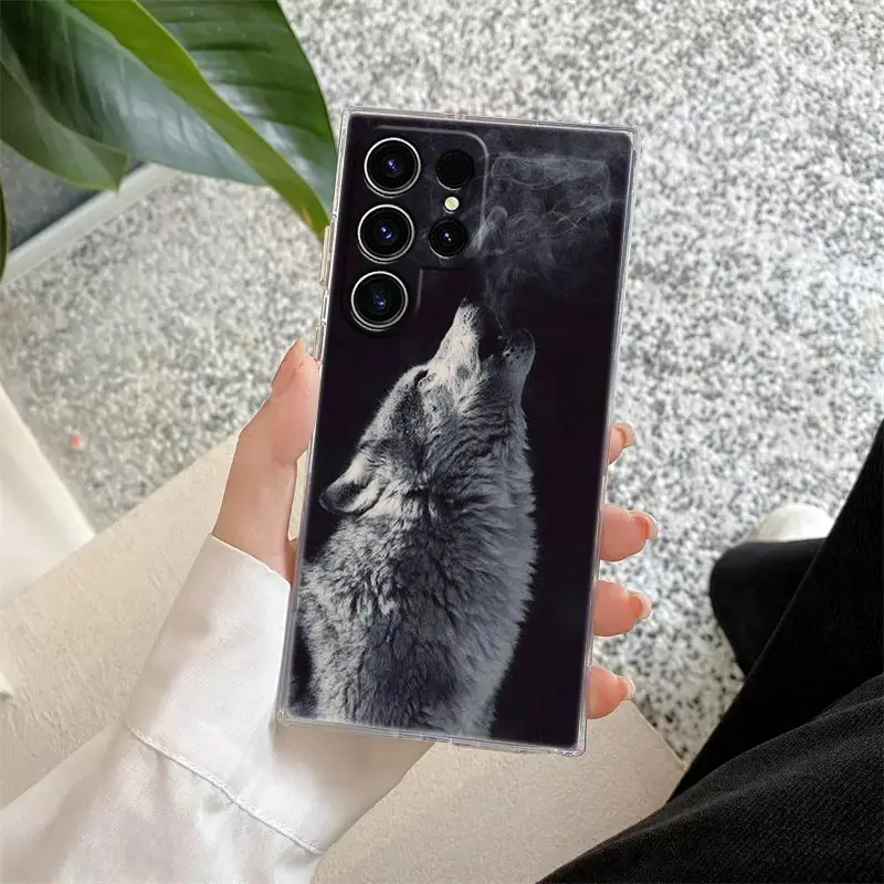 thumbnail image 1 of Tigre Wolf Lion Animal Phone Case For Samsung S24 S23 Ultra S22 S20 Plus S21 FE Clear Cases Cover Galaxy S24Ultra S235G Fundas, 1 of 5