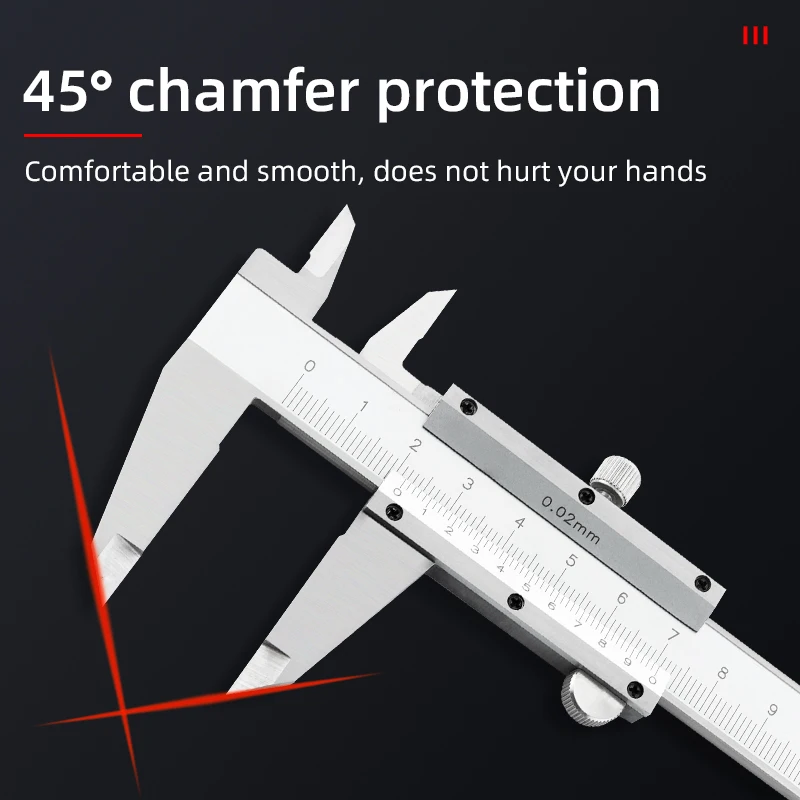 Carbon Steel Vernier Caliper 0-150mm 0-200mm 0-300mm Locking Screw Stainless Steel vernier caliper