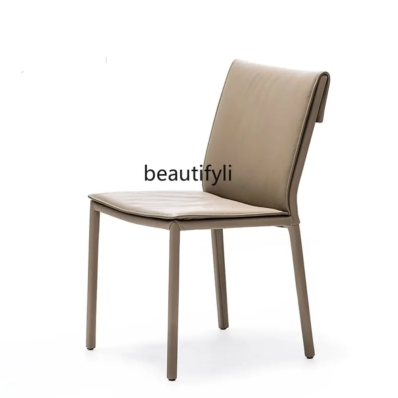 

Italian Minimalist Modern Simple and Light Luxury Dining Chair Home Backrest Leisure Hotel Milk Tea Desk Chair furniture