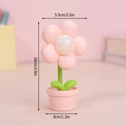 Charming Mini LED Flower Night Light - Cute Table Lamp and Bedroom Ambient Decor (Pink)