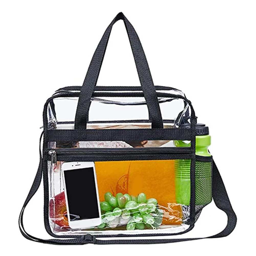 Sac à main de grande capacité pour femmes, sac à bandoulière Transparent en PVC Transparent imperméable voyage Shopping rangement, pochette fourre-tout 2022