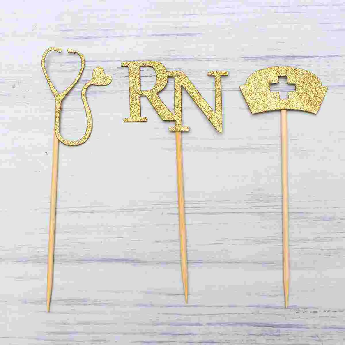 

Nurse Themed Cake Picks Creative Nursing School Cupcake Picks Party Dessert Topper Cake Decor
