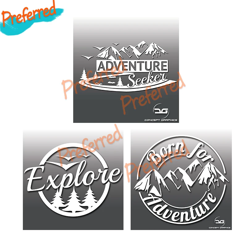 

Adventure Explorer Travel Camper Laptop Window Bumper Racing Climber Styling Vinyl Decal Sticker PVC