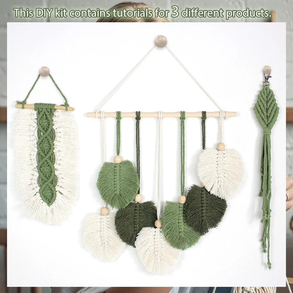 Leaf Macrame Keychain Kit 2