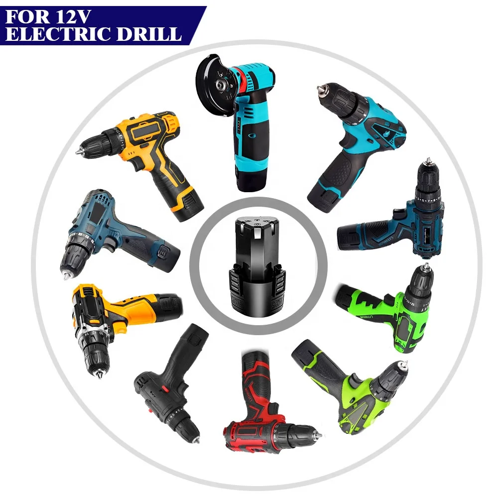 Lithium Battery 12V 1500mAh Rechargeable Battery Spare Battery For Angle Grinder Electric Screwdriver Drill EU US AU UK