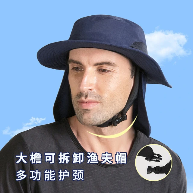 Quick Dry Sun Caps for Men Women with UV Protection Wide Brim Safari Hiking  Hat with Neck Flap Cover - AliExpress
