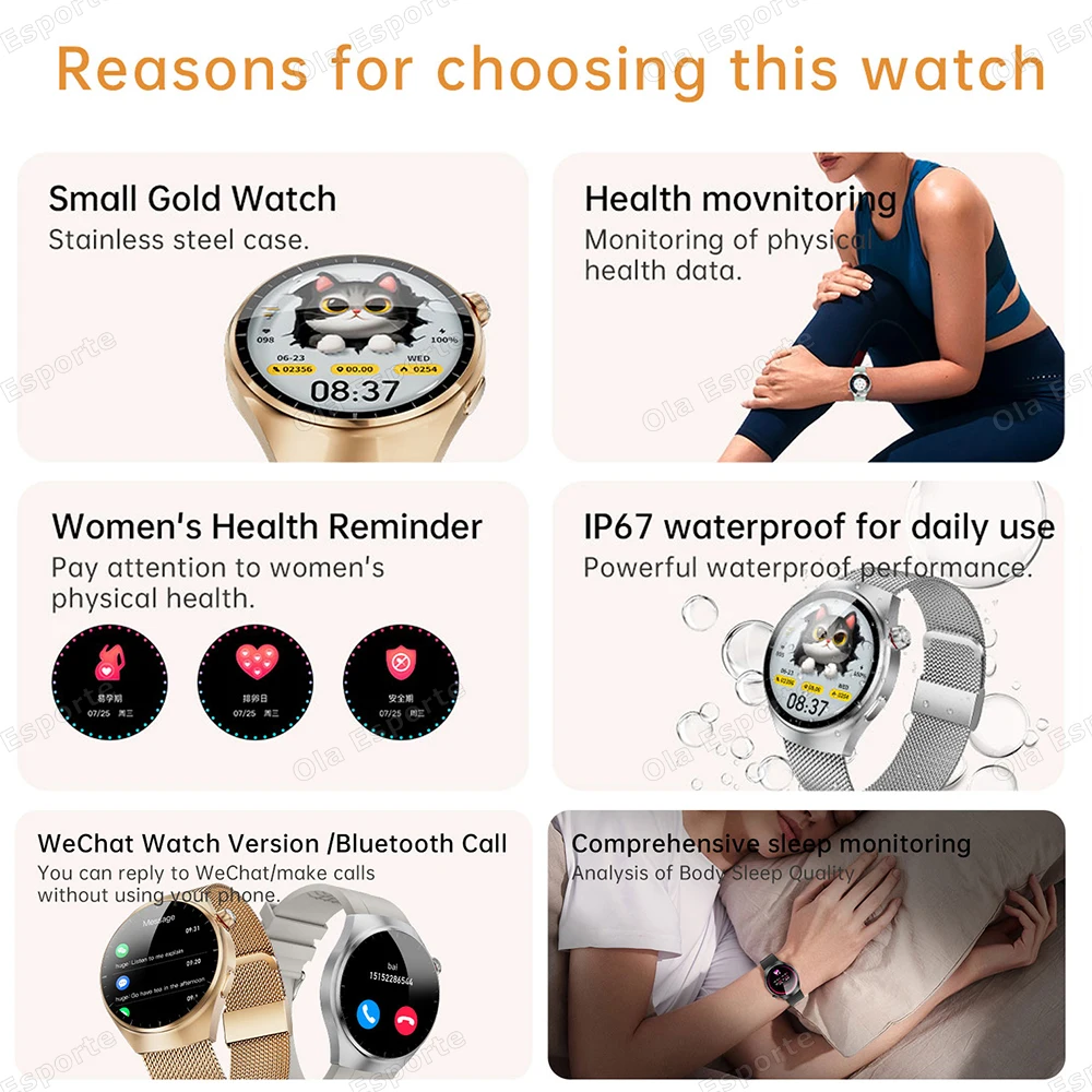 4IN1 Smart Watch Men Waterproof Bluetooth Call GPS NFC Sports Fitness Heart Rate Monitor Smartwatch Digital Watches Women Gifts