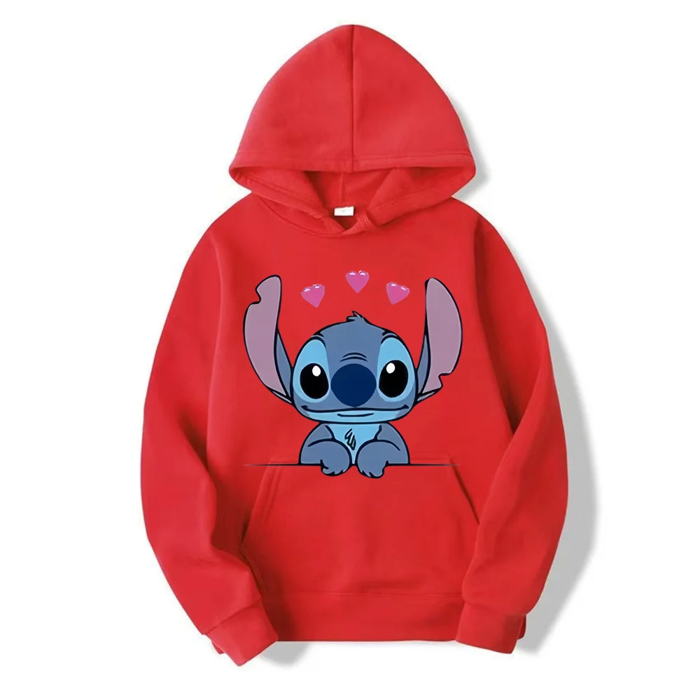 thumbnail image 1 of Disney-Sudadera con capucha para hombre y mujer, suéter de gran tamaño con dibujos animados de Stitch, ropa informal a la moda para parejas, Tops de primavera y otoño, 2024, 1 of 5