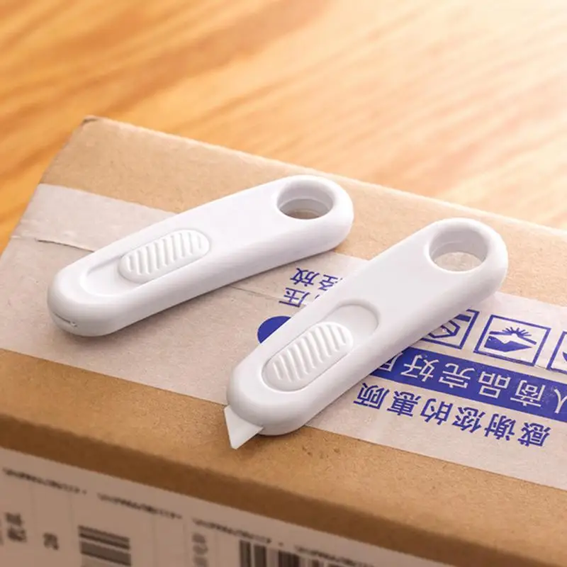 Utility Knife Unboxing Knife Ceramic Box Cutter Retractable Box Cutter Keychain Hole Opener For Package Mini Utility Knives For School Home