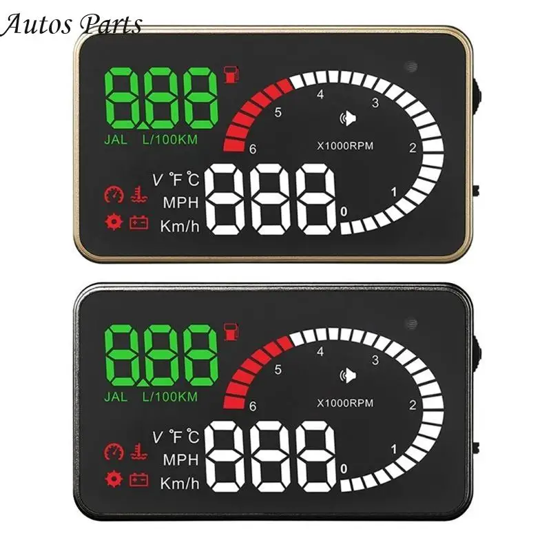 57BA HUD 헤드 업 디스플레이 자동차 유리 보안 수온 알람 RPM 알람 과속 알람에 대 한 자동 obd2 프로젝터