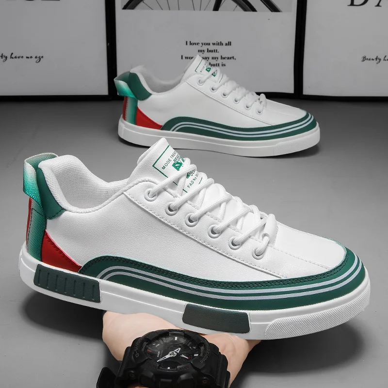 Scarpe da skate casual da uomo in pelle comode per tutti i giorni_voghion.com