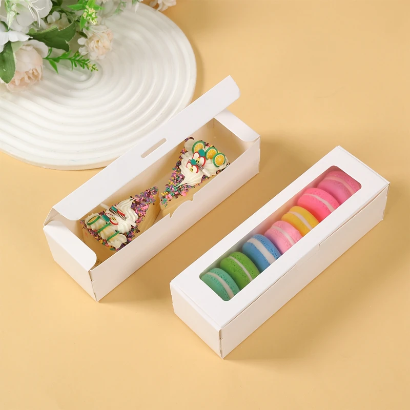 12Pcs Macaron Boxes with Clear Window, Transparent Cookie Packaging Gift Box for Macaro... - SKU MBW02132 - UGI Packaging