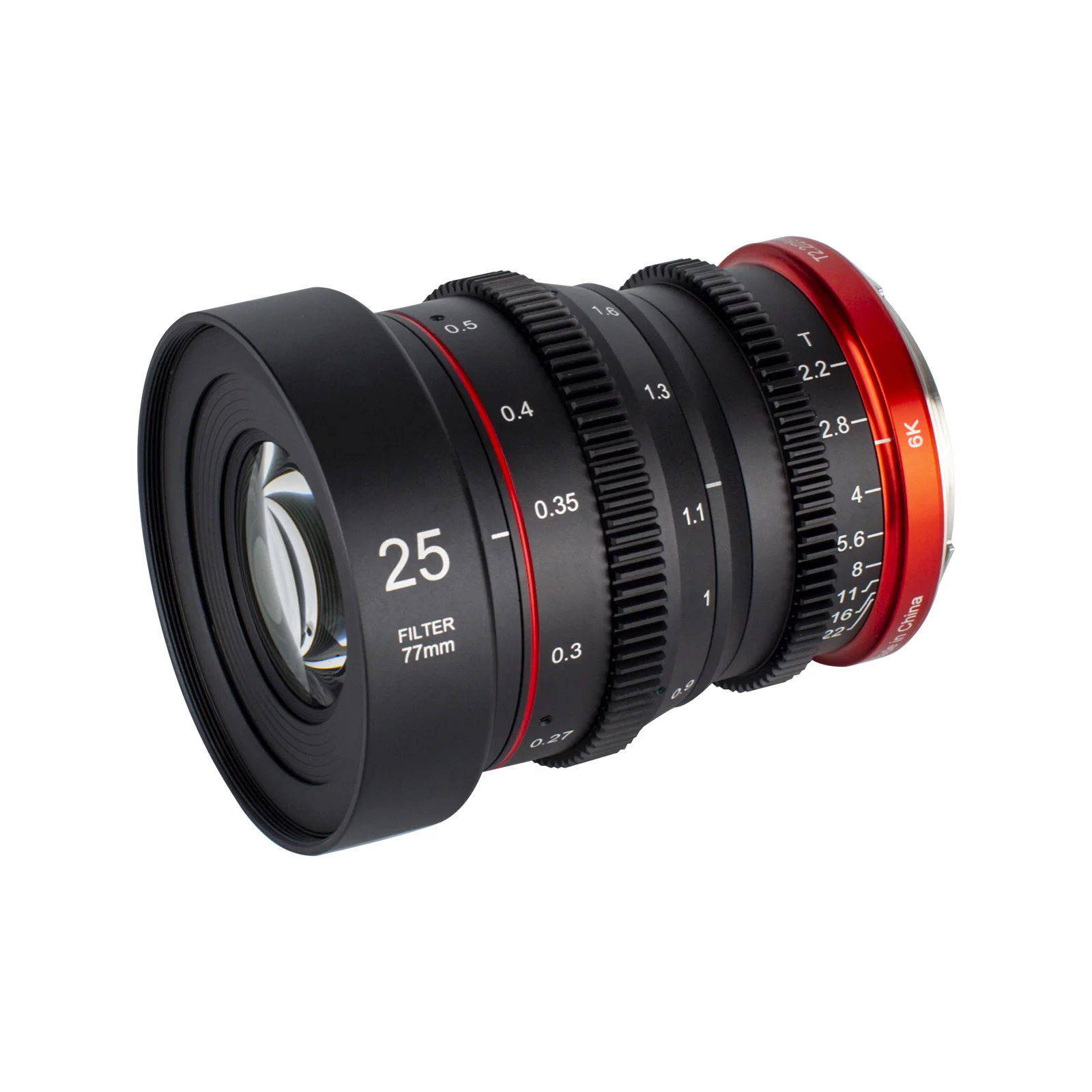 Meike Mini Prime 25mm T2.2 RF 시네마 렌즈 Canon RP R3 R5 R6과 같은 카메라 R 마운트 카메라 용 수동 초점