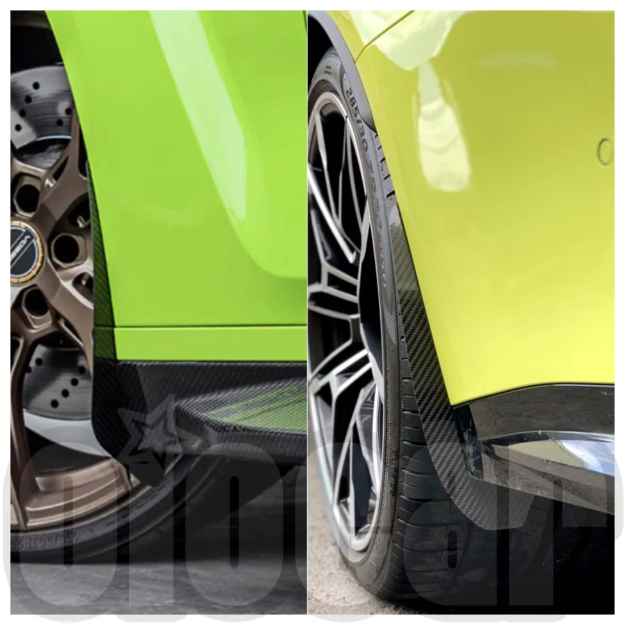 oiomotors 드라이 카본 파이버 앞뒤 스플래시 가드 아치 가드 머드 플랩 키트 (BMW G80 G81 M3 G82 G83 M4 용)