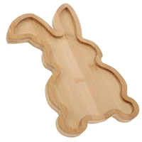 Rabbit Wooden Pallet Bunny Serving Trays Easter Farmhouse Platter Charcuterie Board Platters and Plates Tableware 2