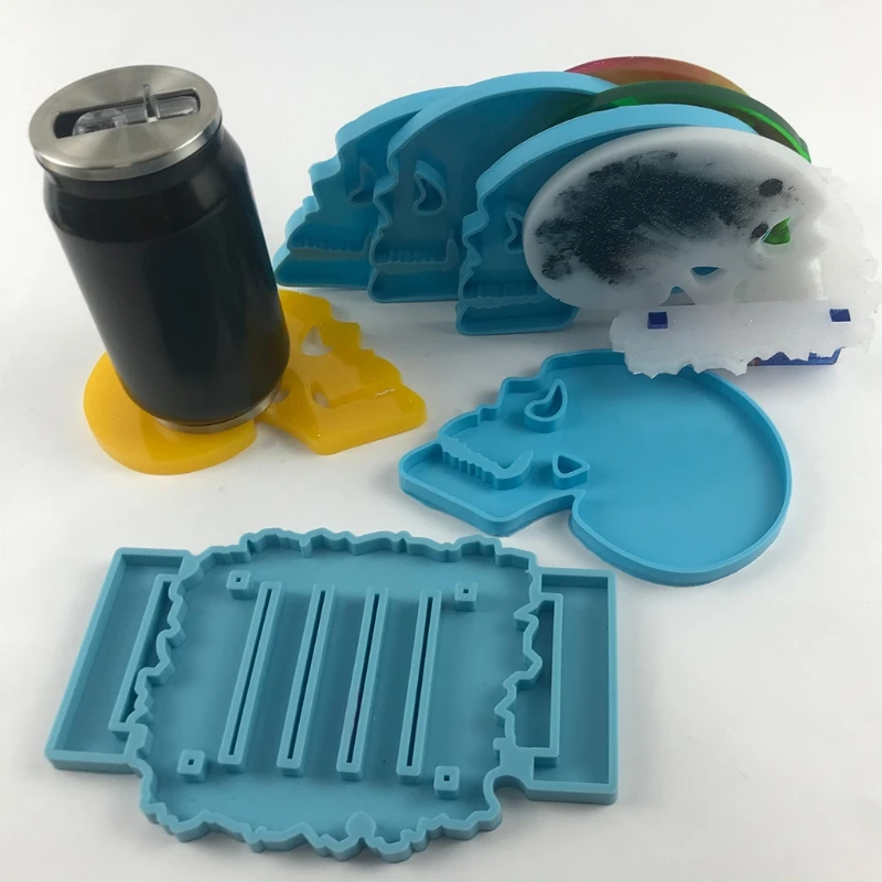 Y4QE DIY Mold Mug Pad Tray Resin Casting Mold Plaster Casting Epoxy Mould
