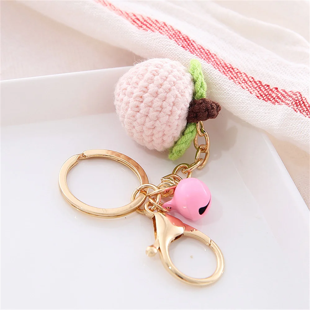 Porte-clés Au Crochet En Forme De Fruit (pastèque, Orange, Fraise, Kiwi) - Fait Main, Déco Mignonne - 4