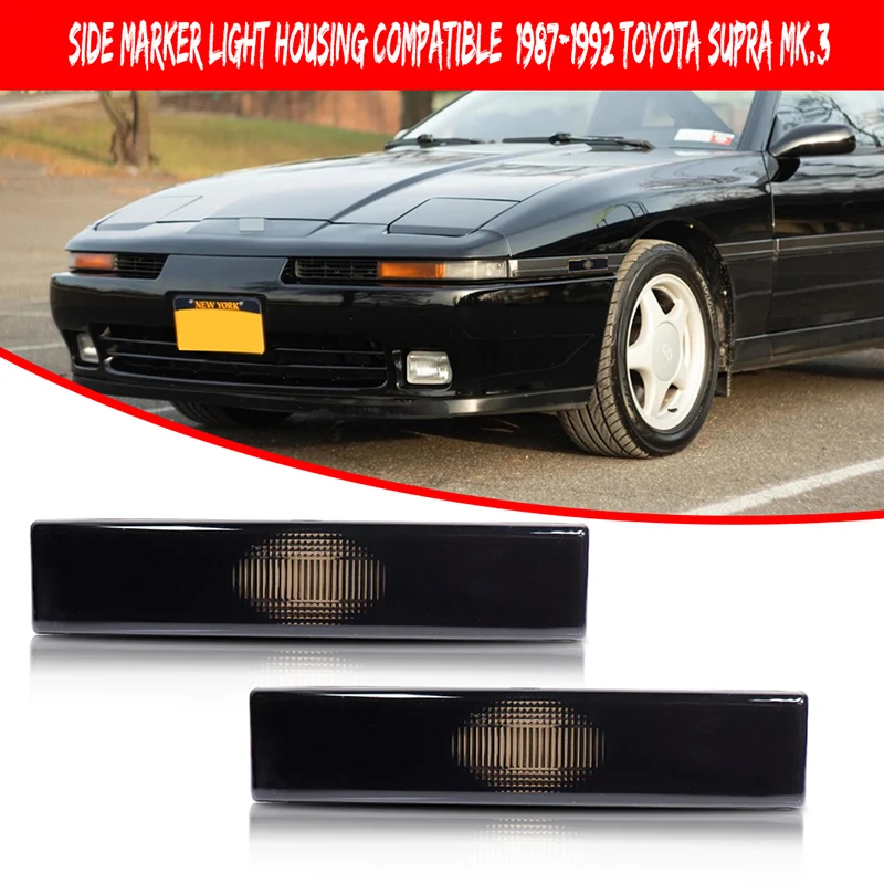 앞 범퍼 방향 지시등 하우징, 1987-1992 Toyota Supra Mk.3 및 1986-1989 Toyota Celica 펜더 플레어 라이트