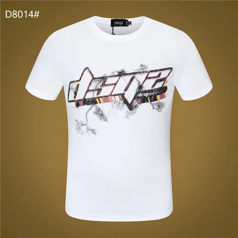 

Top Clothing 2024 Dsq2 Print Short-sleeved T-shirt Men's Letter Mirror D2 Fashion Trend Summer ICON Tshirt Men