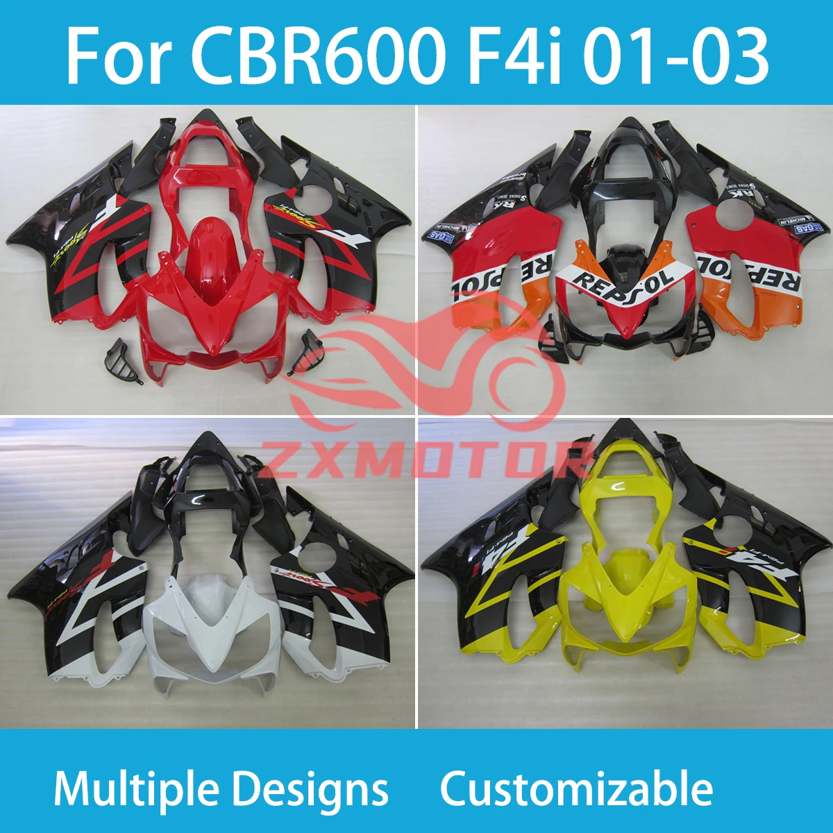 

CBR600 F4i 2001 2009 2002 2003 Aftermarket Fairings for Honda CBR 600 F4i 01 02 03 Motorcycle ABS Plastic Fairing Body Parts Kit