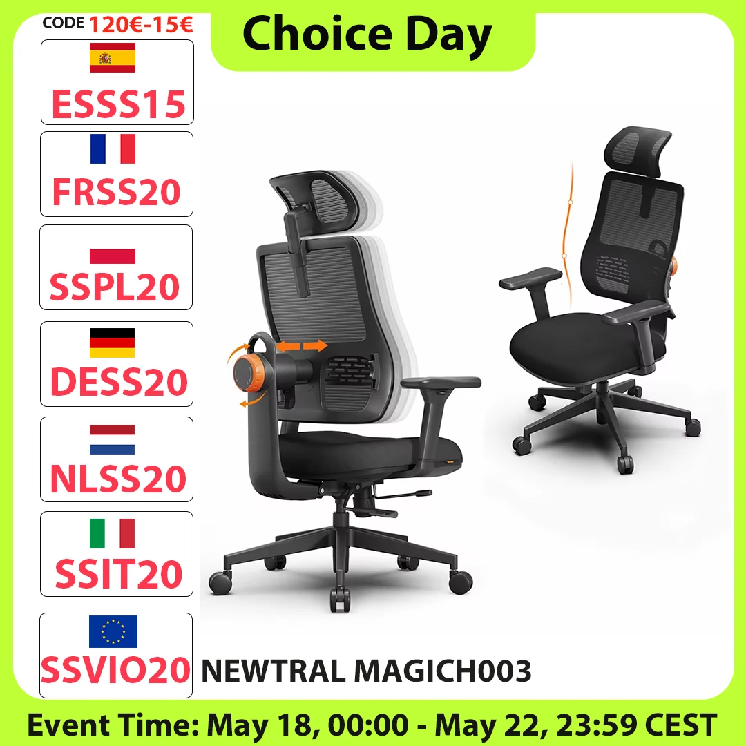 Fotel biurowy ergonomiczny NEWTRAL MAGICH003 z EU za $170.36 / ~634zł