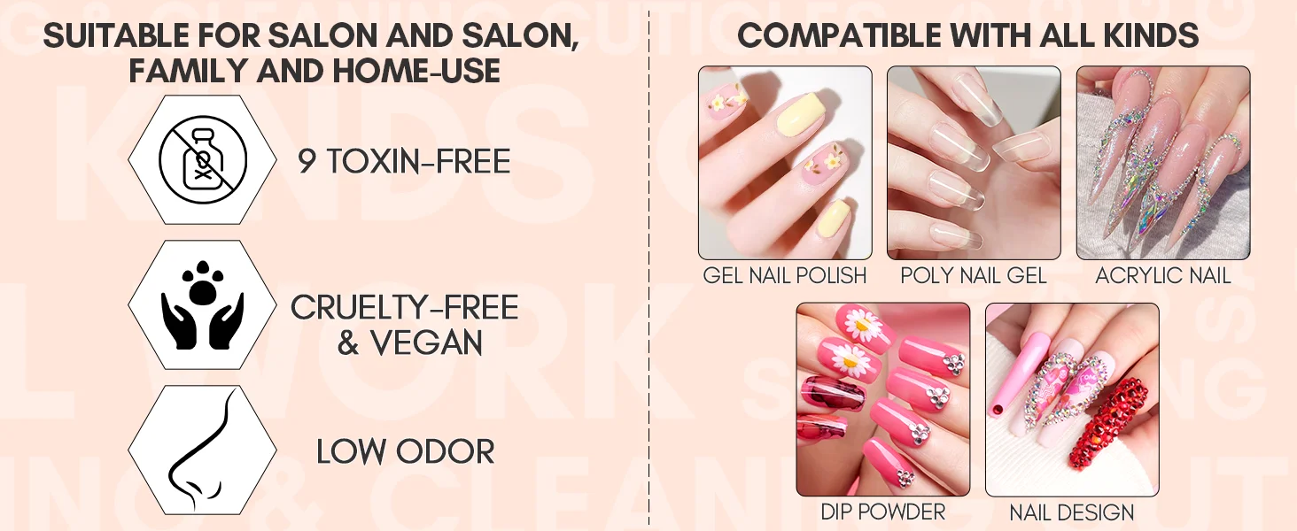 Description Picture 6 of item2 PCS Top Coat Kit, MAKARTT Soak Off Nail Gel No Wipe Top Coat 10ml for UV LED Gels Polish Nails Extension Gel 3D sculpting Gel