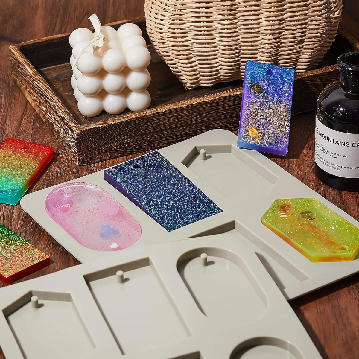 6 Holes DIY Soy Candles Aroma Wax Tablets Mould Handmade Aroma Wax Tablets Silicone Mold Soap Making Accessories 1PC candle making kit candle making supplies