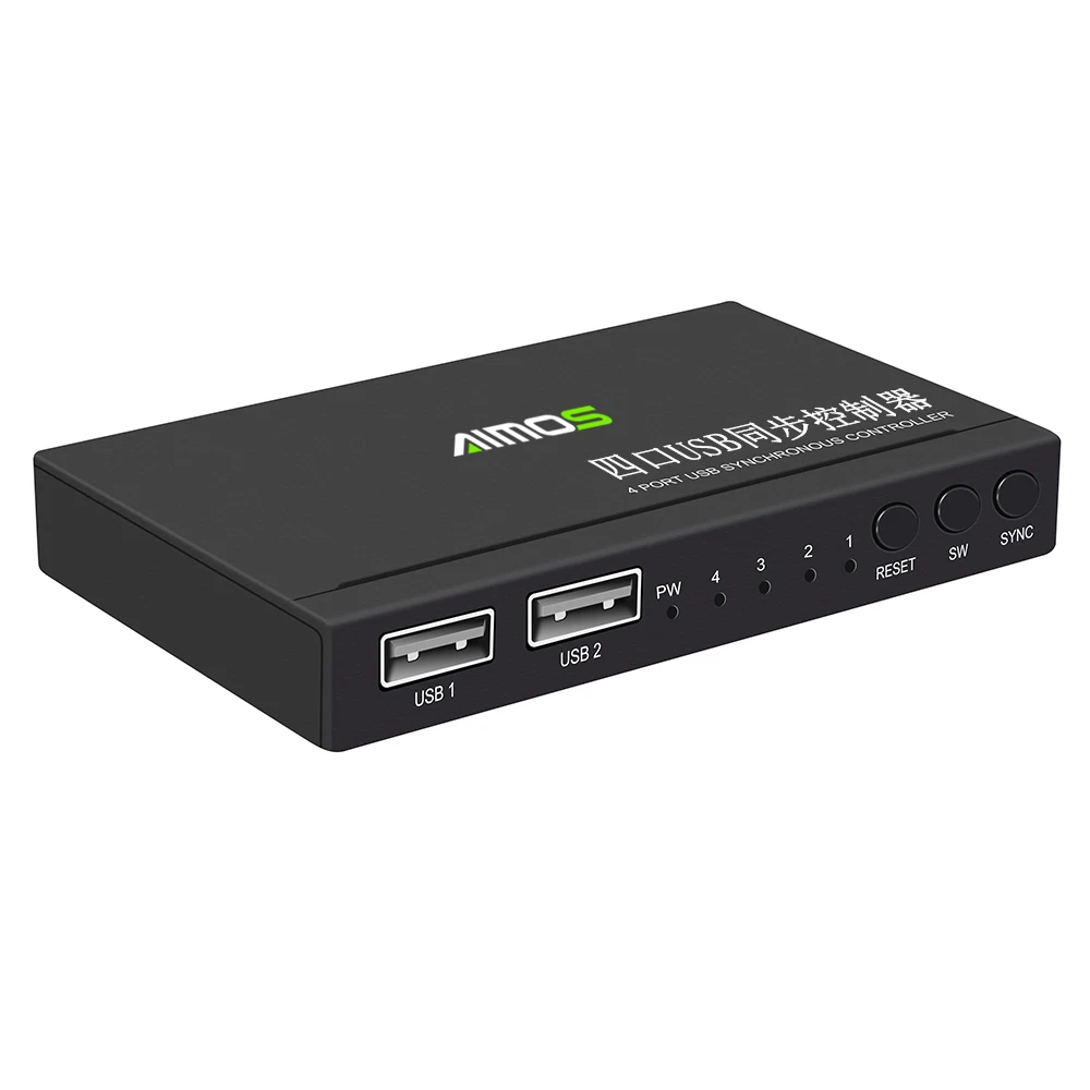 thumbnail image 2 of AIMOS 4-Port USB KVM Switch - Share Mouse, Keyboard & USB Devices Between 4 Computers 2 of 9