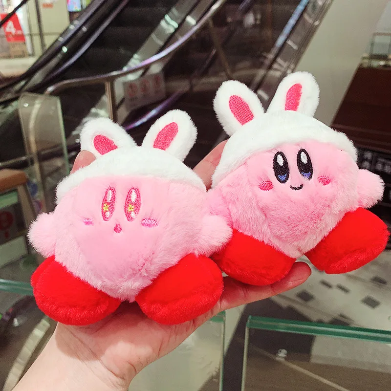 Anime Kawaii Kirby Portachiavi Periferiche Peluche Coniglio Kirby Portachiavi Giocattoli Per Ragazze Ciondolo Accessorio Regalo Di Compleanno