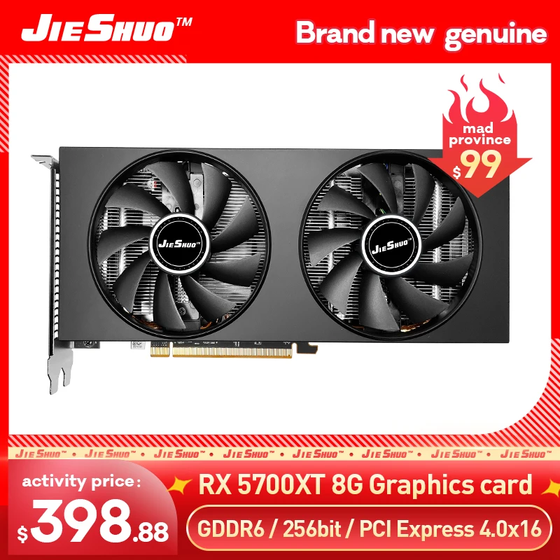 RX 5700xt çift fan masaüstü oyun vga radeon gpu amd RadeonRX5700XT ELSA ...