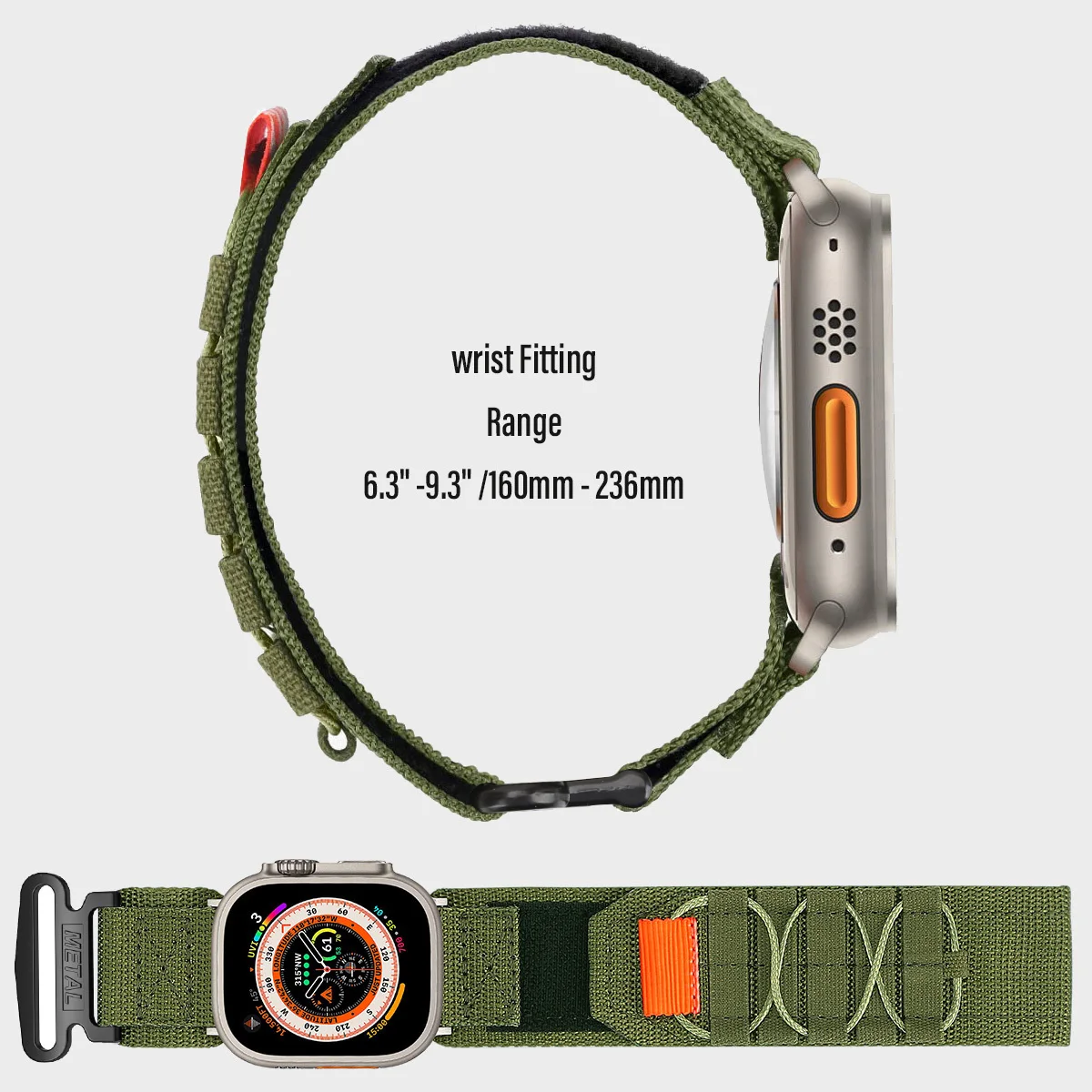 Tactical Sport Nylon Trail Strap for Apple Watch - Durable and Stylish Bracelet for Active Lifestyles