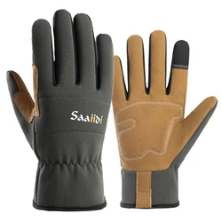 Breathable Anti - Slip Touchscreen Safety Gloves for Versatile Outdoor and Work Use (GRAY)