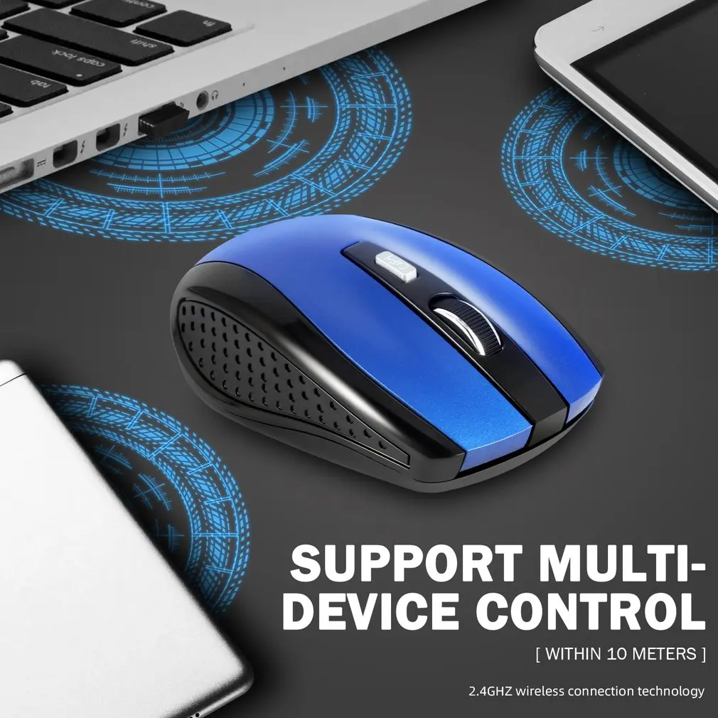 Mouse Wireless Ergonomic 1600 DPI Silent 6 Buttons For MacBook Tablet Laptop Mute 2.4G Quiet wireless mouse