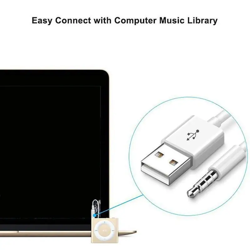 1/3/5/10PCS 충전기 데이터 USB 3.5mm 동기화 오디오 케이블 아이팟 셔플 3세대 4세대 MP3 플레이어 7세대 6세대 5세대 1세대 액세서리