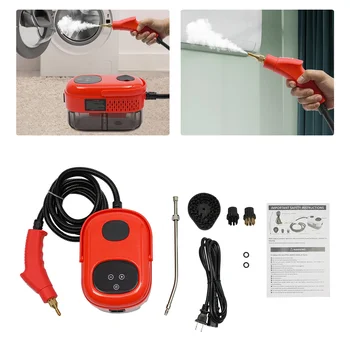 Pulitore a vapore con flusso d'acqua regolabile a 6 marce, 360 ° Riscaldamento, capacità di 0,29 gal, prevenzione sicura delle ustioni a secco per una pulizia potente 1