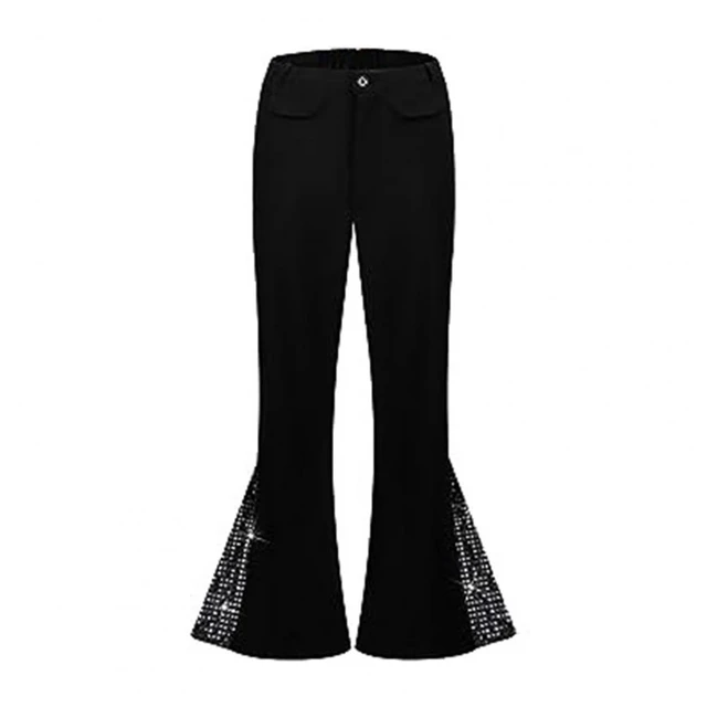 70s Disco Pants for Men,Mens Bell Bottom Pants 70s, 60s Mens Bell Bottoms  Vintage Denim Jeans for Men Black : : Clothing, Shoes & Accessories