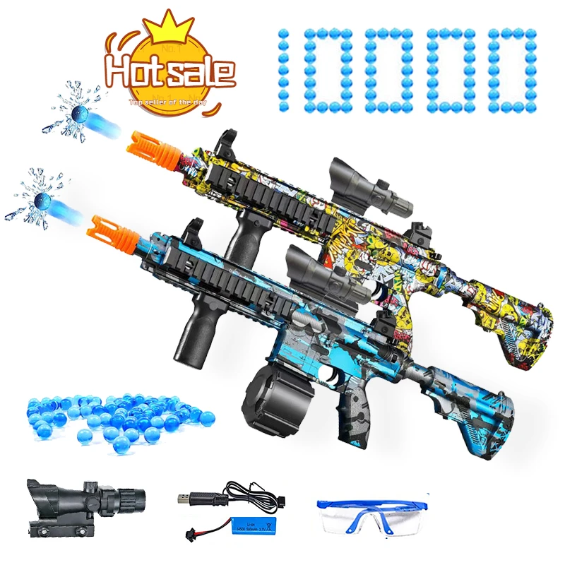 M416 Electric Gel Gun Blaster Airsoft Splatter Ball Gel Toys Paintball