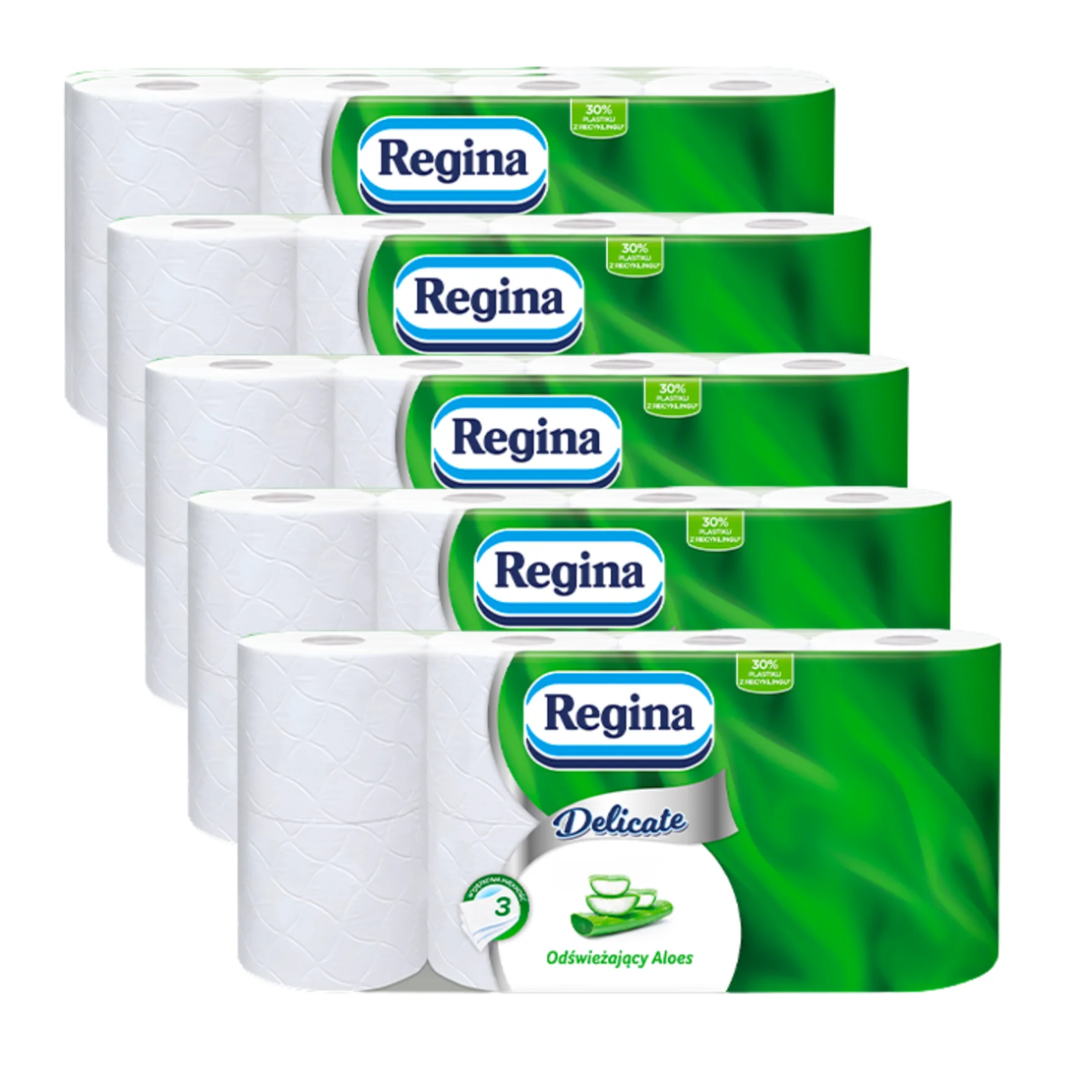 REGINA Delicate Aloes Papier Toaletowy 3-warstwowy Odświeżający 40 rolek z Polski za $12.56 / ~46zł